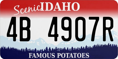 ID license plate 4B4907R