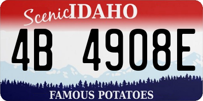 ID license plate 4B4908E