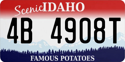 ID license plate 4B4908T