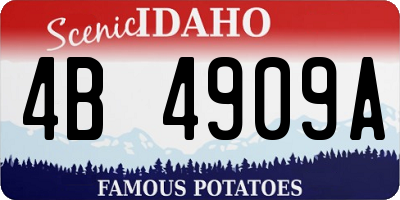 ID license plate 4B4909A