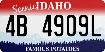 ID license plate 4B4909L