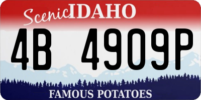 ID license plate 4B4909P