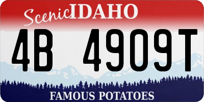 ID license plate 4B4909T