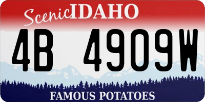 ID license plate 4B4909W