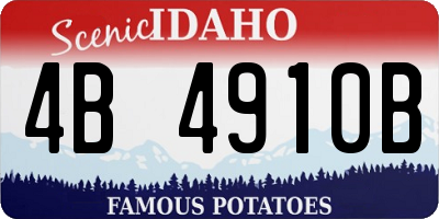 ID license plate 4B4910B