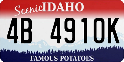 ID license plate 4B4910K