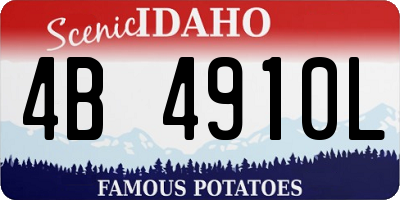 ID license plate 4B4910L