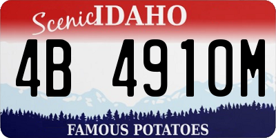 ID license plate 4B4910M