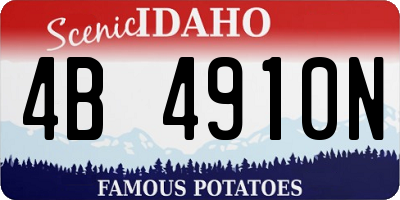 ID license plate 4B4910N