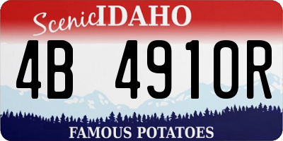 ID license plate 4B4910R