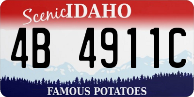ID license plate 4B4911C