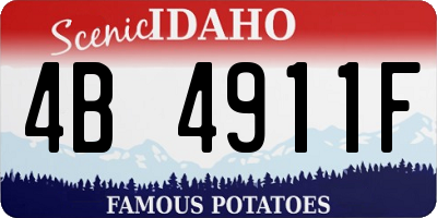 ID license plate 4B4911F