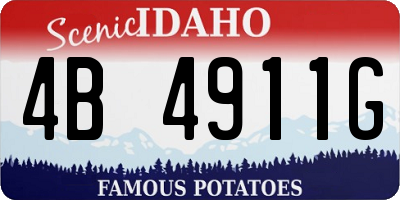 ID license plate 4B4911G