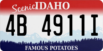 ID license plate 4B4911I