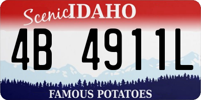 ID license plate 4B4911L