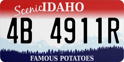 ID license plate 4B4911R