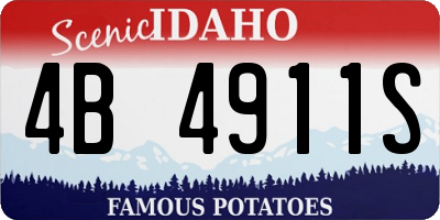 ID license plate 4B4911S