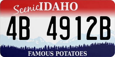 ID license plate 4B4912B