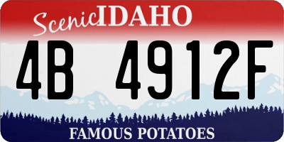ID license plate 4B4912F
