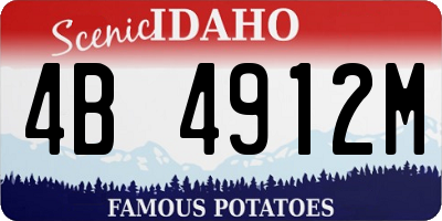 ID license plate 4B4912M