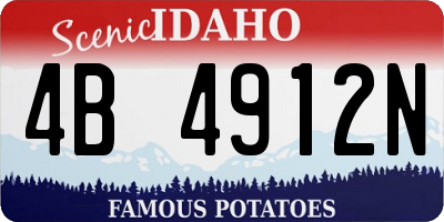 ID license plate 4B4912N