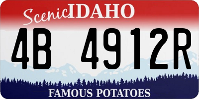 ID license plate 4B4912R