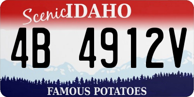 ID license plate 4B4912V