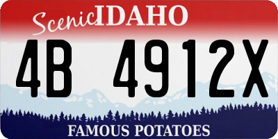 ID license plate 4B4912X