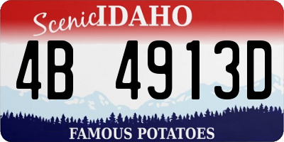 ID license plate 4B4913D