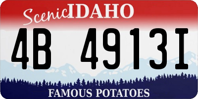 ID license plate 4B4913I