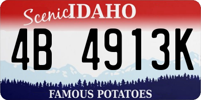 ID license plate 4B4913K