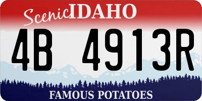 ID license plate 4B4913R