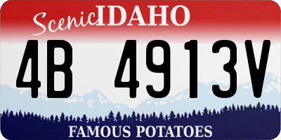 ID license plate 4B4913V