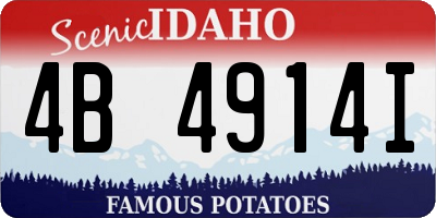 ID license plate 4B4914I
