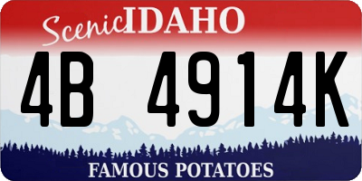 ID license plate 4B4914K