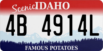ID license plate 4B4914L