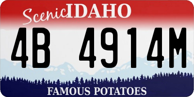 ID license plate 4B4914M