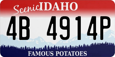 ID license plate 4B4914P