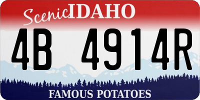 ID license plate 4B4914R