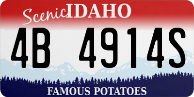 ID license plate 4B4914S