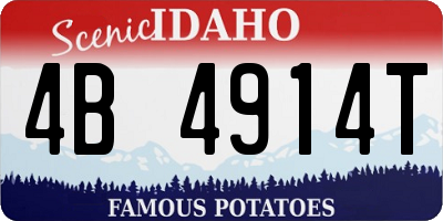 ID license plate 4B4914T