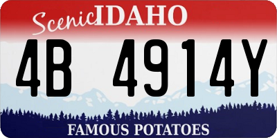 ID license plate 4B4914Y
