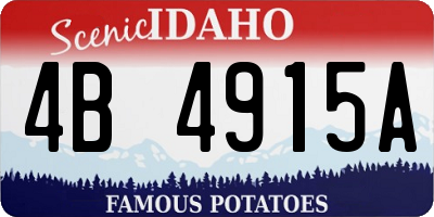 ID license plate 4B4915A