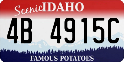 ID license plate 4B4915C