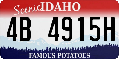 ID license plate 4B4915H