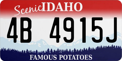 ID license plate 4B4915J