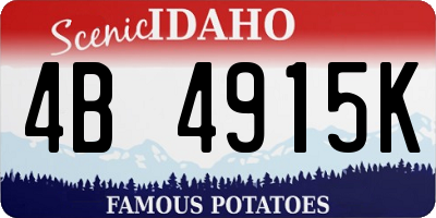 ID license plate 4B4915K