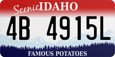 ID license plate 4B4915L