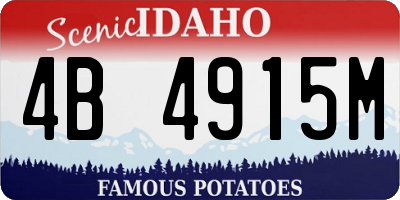 ID license plate 4B4915M
