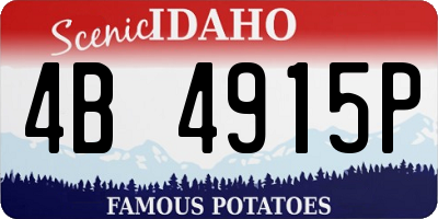 ID license plate 4B4915P